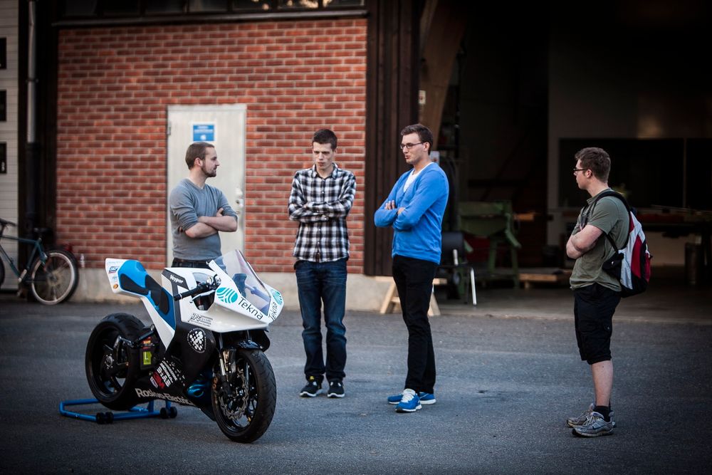 Odd Arne Skjong, Hans Ola Krog, Espen Kultorp, Lars Norberg og Erik Olsvik står bak Roskva-Electric. FOTO: Håkon Jacobsen