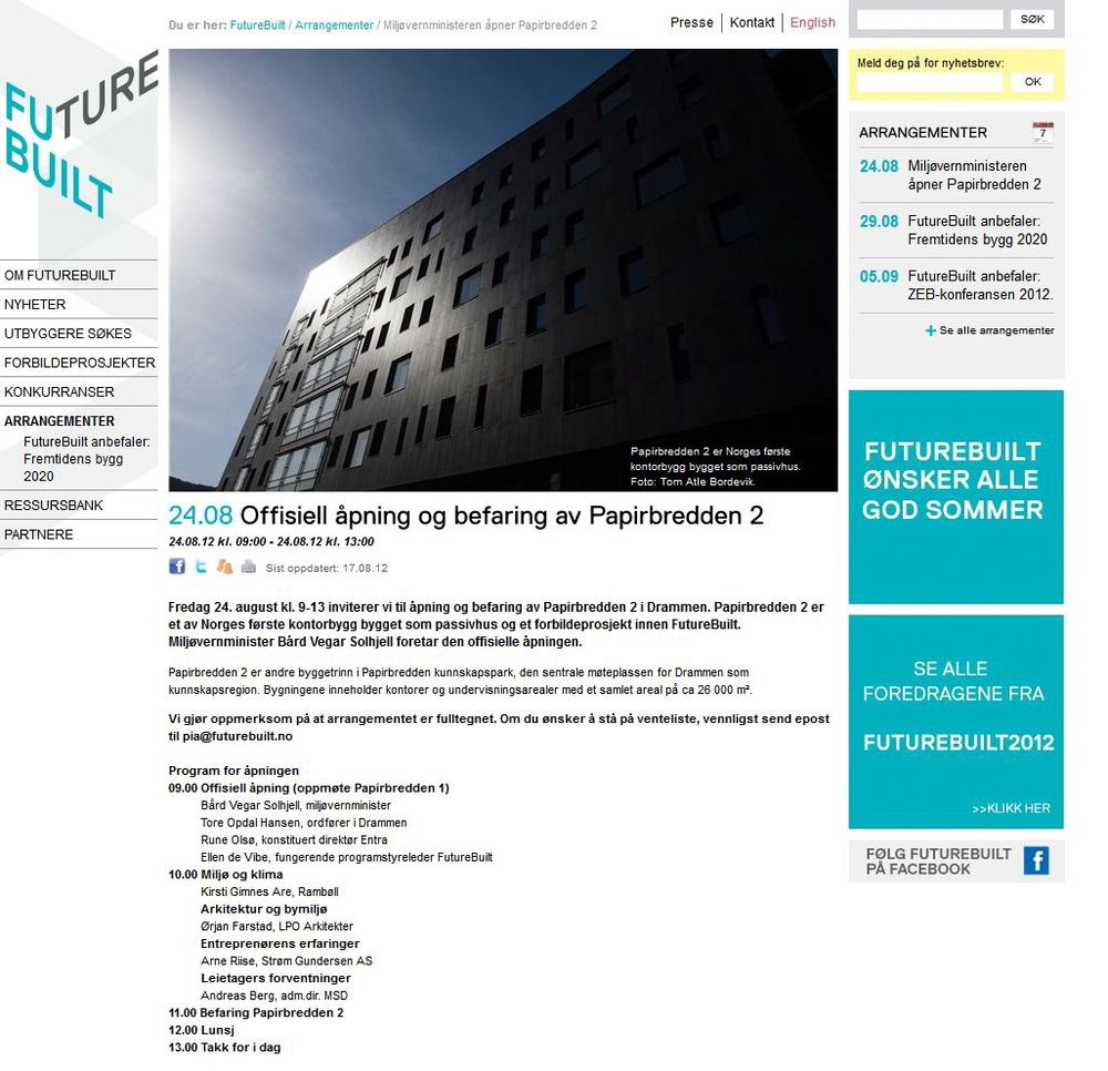 TOK HARDT I: FutureBuilt har lenge hevdet at Papirbredden 2 er Norges første passivhus-kontorbygg. 