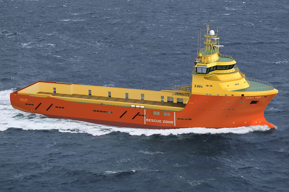 EDDA FERD: Østensjø Rederi får levert skipet fra det spanske verftet Astilleros Gondan neste høst. Det er 92,6 meter langt, 20,6 meter bredt og har dekksaereal på 1000 m2.