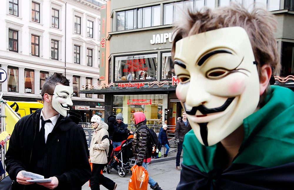 ANONYMOUS: Hackergruppen Anonymous har slått ut hjemmesidene til en rekke svenske samfunnsinstitusjoner. 