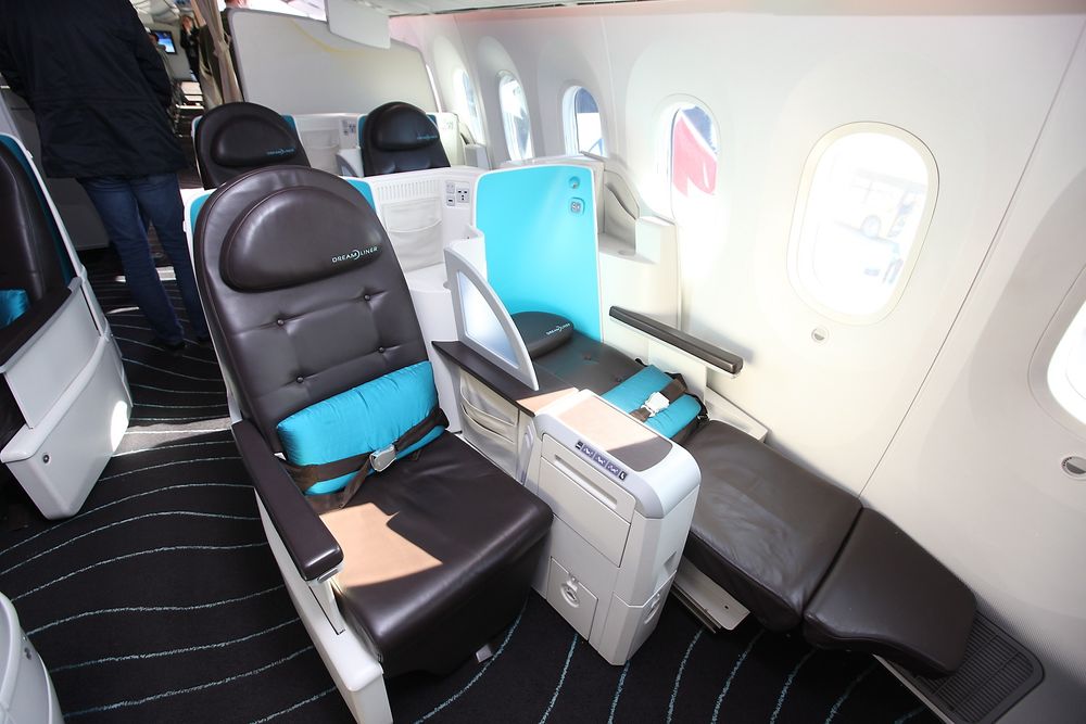 Slike seter som kan slås helt flate vil ikke innstalleres om bord på Norwegians 787-er. 