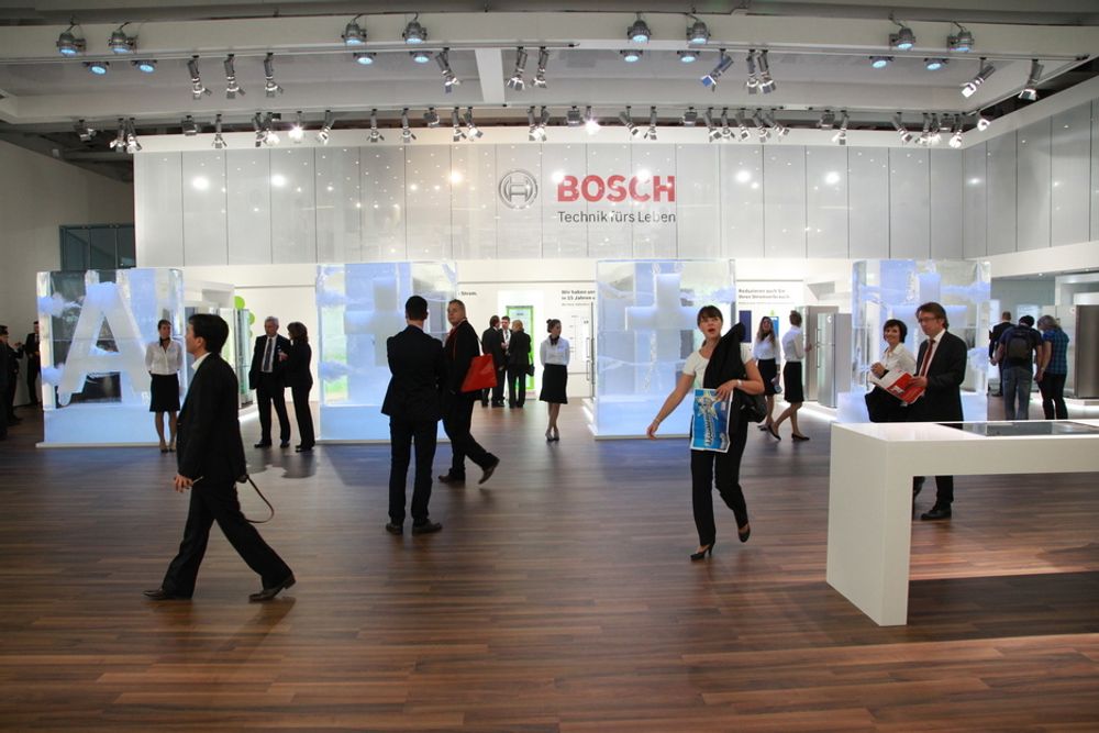 Bosch hadde rett og slett satt opp noen digre isklumper for å reklamere for sine hvitevarer med energiklasse A+++.