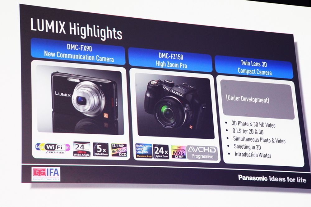 Panasonic lanserte nye Lumix-kameraer og annonserte at de jobber med et kompaktkamera med 3D-støtte.