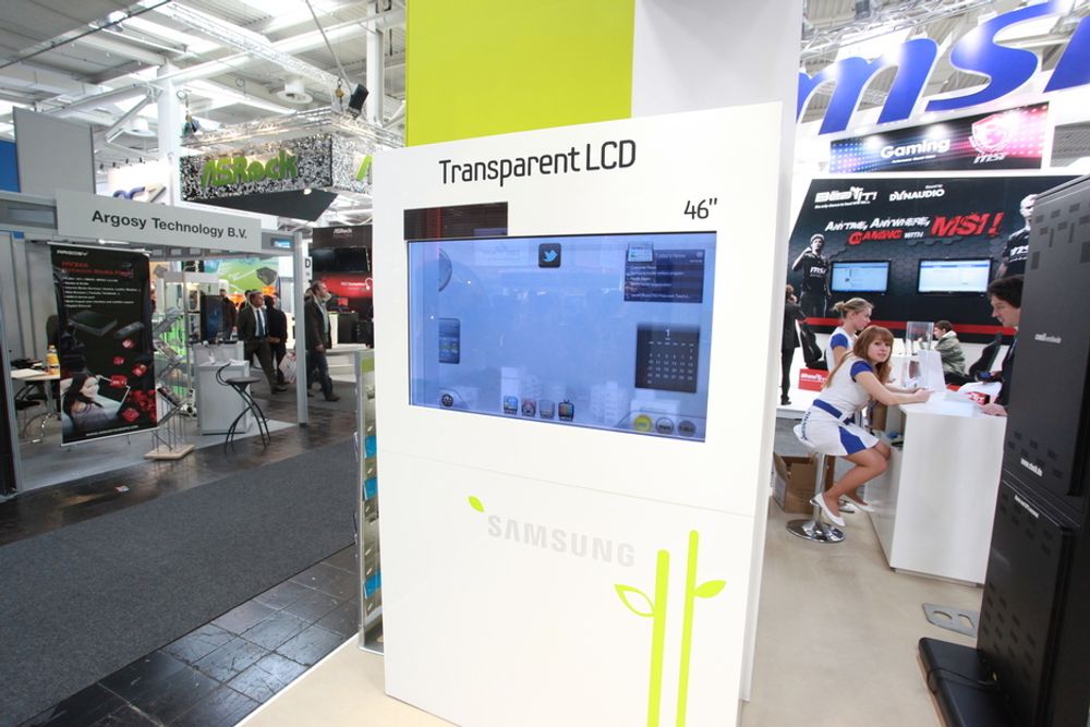 Samsung viste frem sin gjennomsiktige LCD-skjerm.