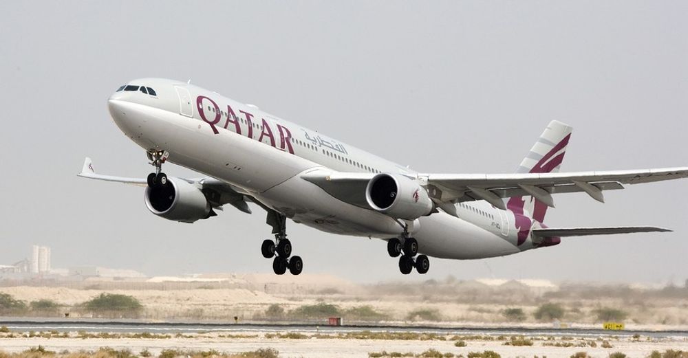 HYDROEKSPRESSEN: En Airbus A330-300 tar av fra Doha internasjonale lufthavn. Om knappe sju måneder vil tilsvarende maskiner fly direkte til Oslo.