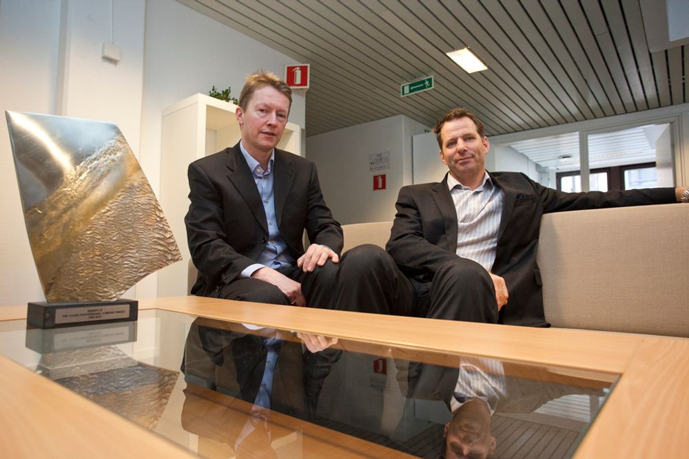 VIL EROBRE VERDEN: Rystad Energy vil med sin UCube-database påvirke industri og politikere på verdensbasis. Fra venstre: Arne Gulbrandsen og Jarand Rystad.