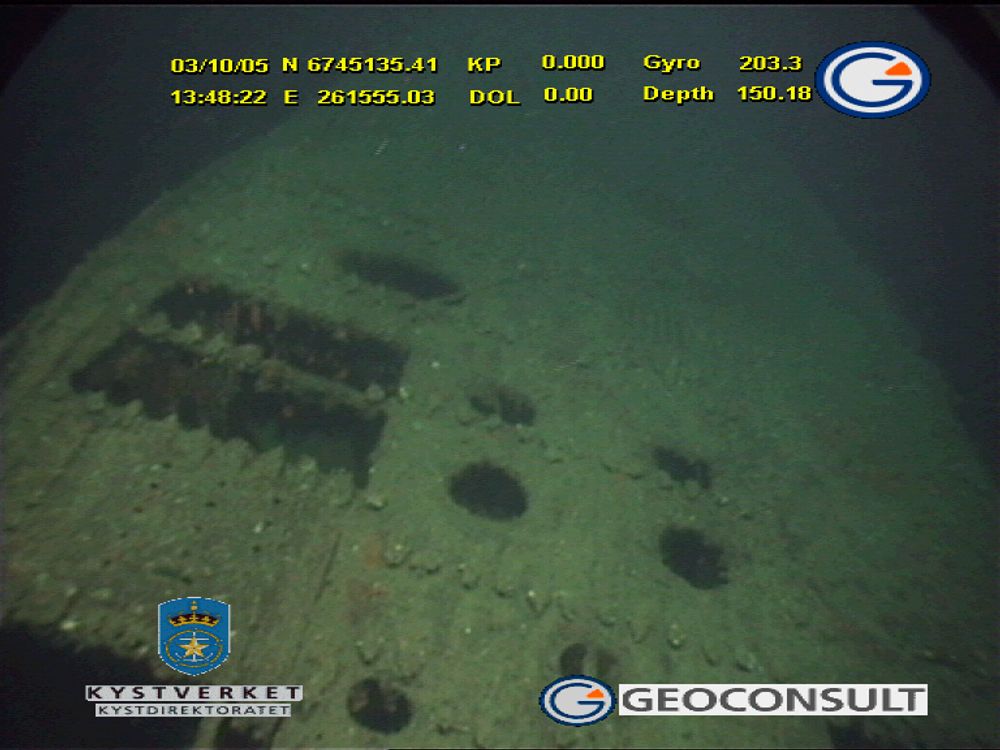 Undervannsfoto av U-864
