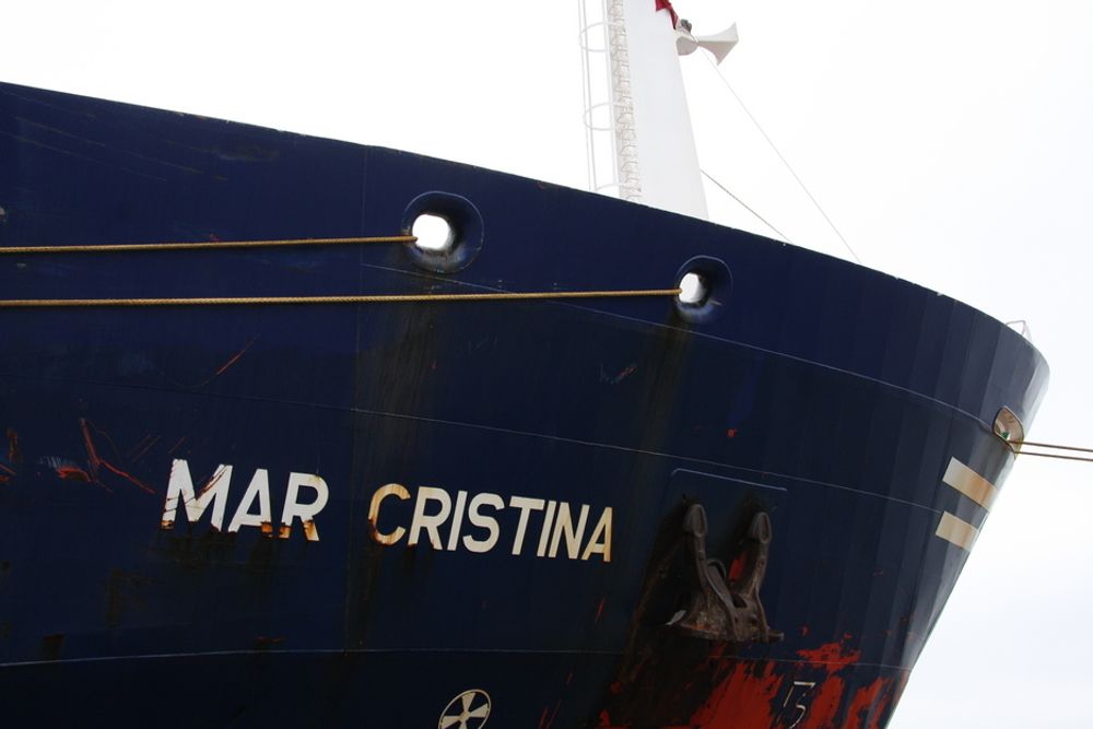 RUST: Mar Cristina har vært innleid av DVS Norge på tre-måneders charter. Det skal også være brukt til ulovlig mellomlagring for DVS.