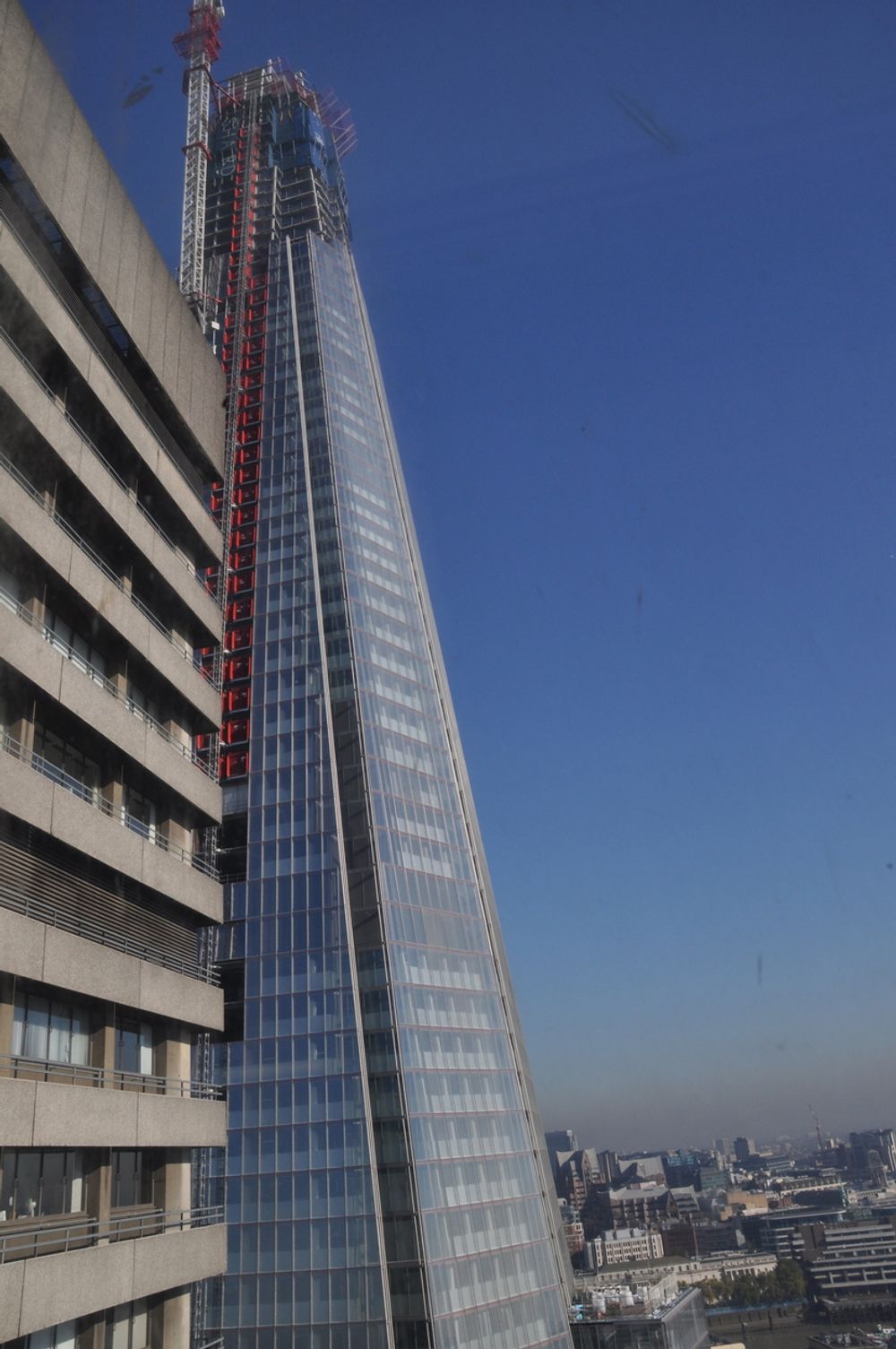 SYKT: The Shard sett fra et venteværelse i St. Guys hospital.