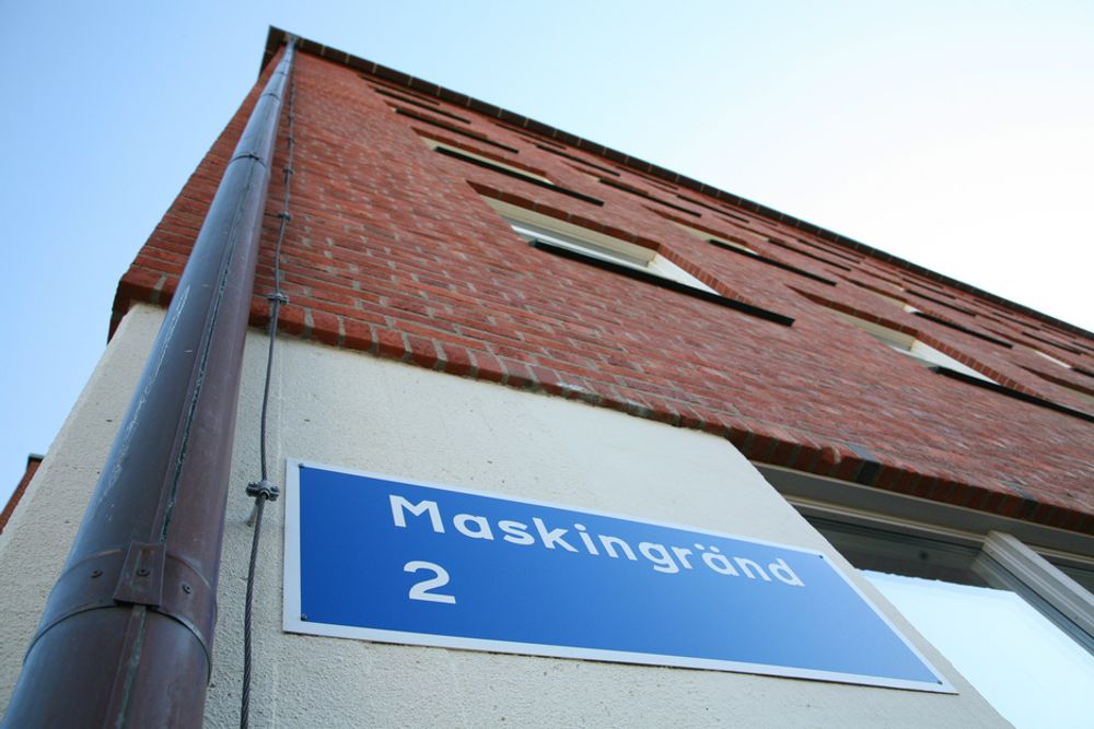 FOTO: Når gatene på Chalmers-området heter 'Maskingränd", er det ingen tvil om man befinner seg på et teknisk universitet.
