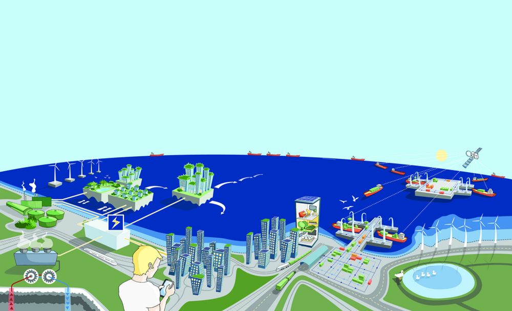 BÆREKRAFTIG: Befolkningsøkning i Østen og flytting av folk fra land til by må møtes med å bygge opp helt nye kystsamfunn som ikk belaster miljøet, mener DNV i Technology Outlook 2020.