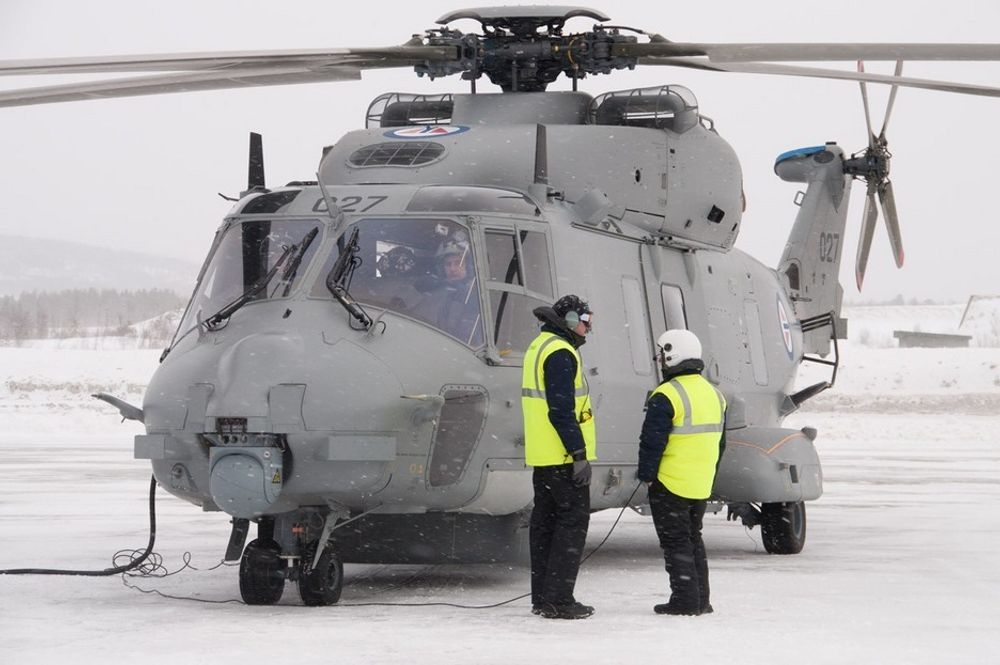 NORDNORSK VINTER: NH90 har hatt en meget høy tilgjengelighet de fire første månedene i Norge. Når maskinen har måttet stå på bakken, har det skyldtes sene deleleveranser fra Italia.