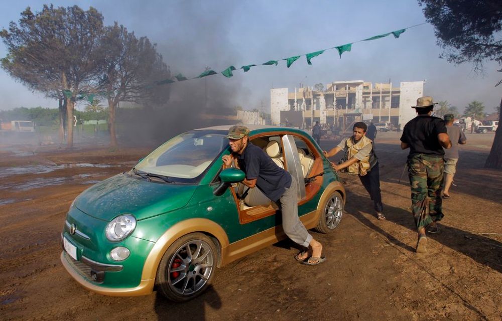 Gaddafis grønne Fiat 500 var elektrifisert i Italia og klarte visstnok 260 km på én lading.