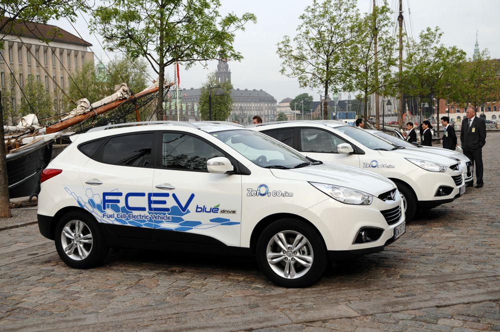 Hyundai FCEV ble lansert i Europa på en konferanse i København i forrige uke. I juni kommer bilene til Norge.