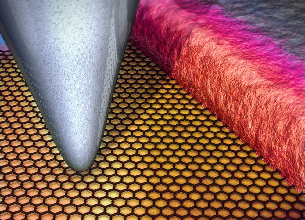 Forskere ved University of Illinois målte temperaturer i kontakten mellom grafén og metall, og oppdaget at grafén har stor evne til å kjøle seg selv. Sensoren hadde en optisk oppløsning på 10 nanometer og en temperaturoppløsning på rundt 250 mK.