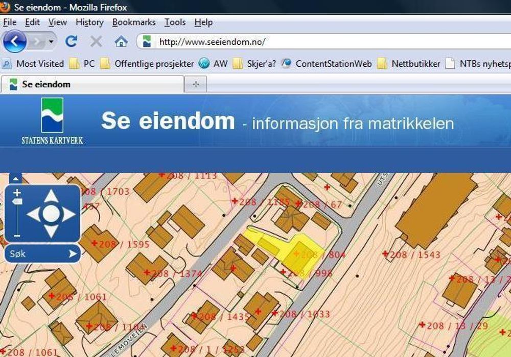 PREMIÈRE: Med Kartverkets nye tjeneste ¿Se eiendom¿ kan du selv kontrollere om eiendomsinformasjonen din er korrekt - eller kanskje sjekke ut hvor stor tomta til naboen egentlig er.