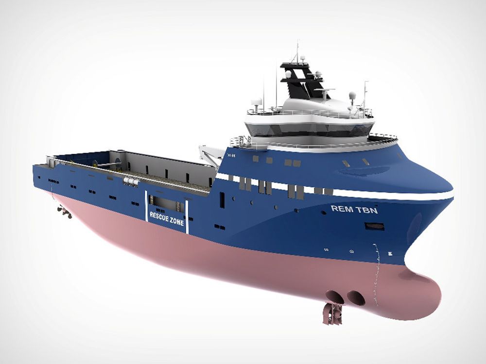 GASS: Rem Offshore bestiler et forsyningsskip med designet VS 499 LNG fra Kleven Maritime. Skipet blir 89,6 meter langt og 21 meter bredt. Skipet får dual fuel-motorer som kan gå på gass og diesel. Levering er satt til desember 2012.