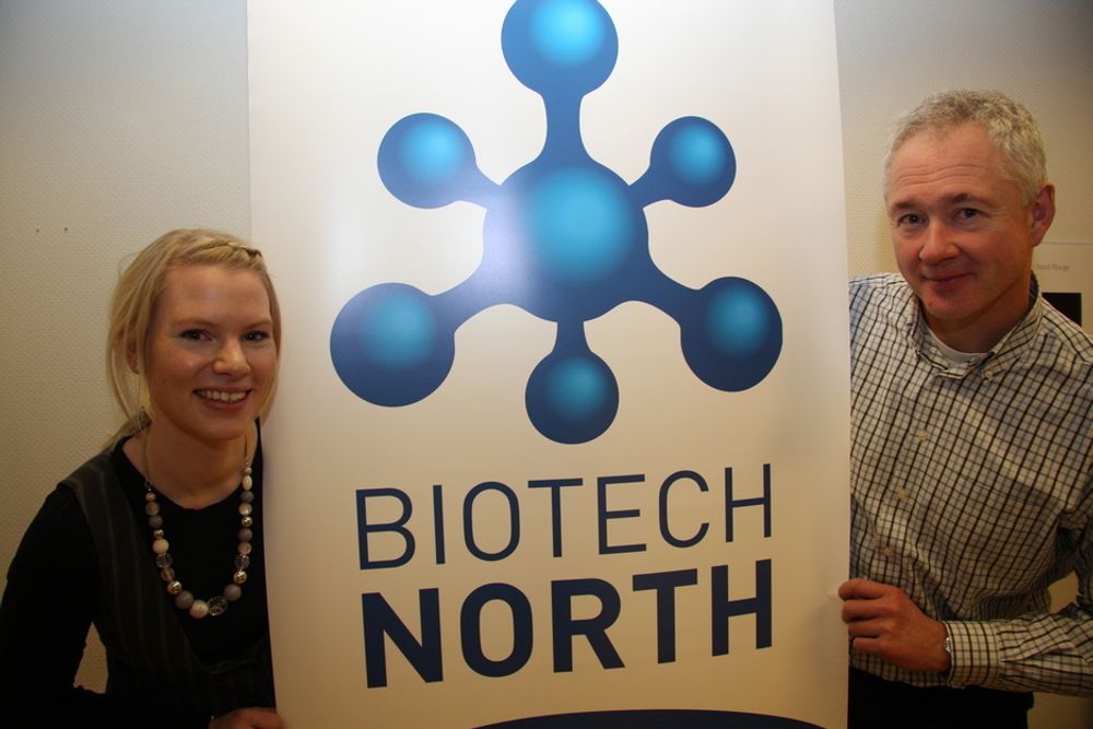 PROFILERER BIOTEKNOLOGI:-Vi skal samle, styrke og profilere bioteknologi-bedriftene i Tromsø-regionen, sier Ernst Kloosterman og Line Bøe Setså i Biotech North.