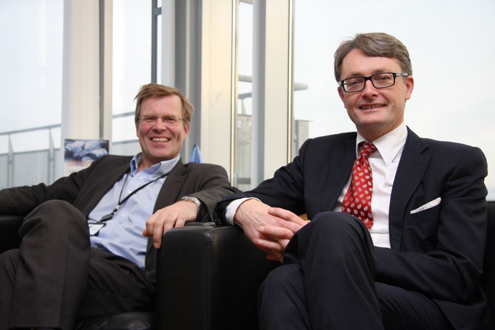 FORANDRER: Fra venstre Per Harald Kongelf, konserndirektør i Aker Solutions, og Øyvind Eriksen, arbeidende styreleder.