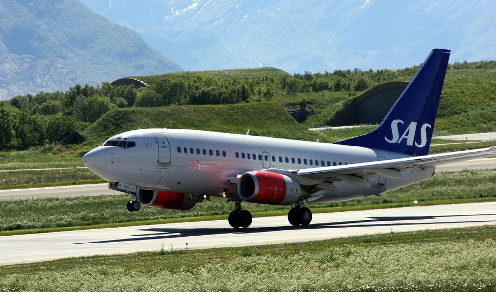 SAS var lanseringskunde på den noe stuttjukke Boeing 737-600 i 1998. Her er en slik flytype på vei ut fra Bodø lufthavn.