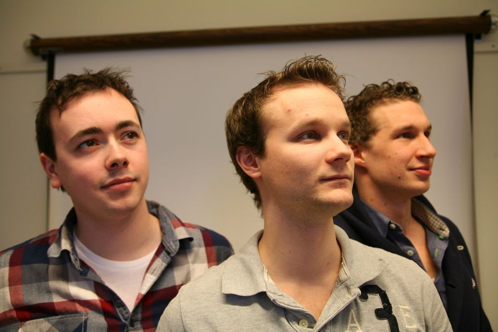 INGENIØRSPILLET: Gøran Berntsen (fra venstre), Bård Gamnes og Andreas Bertheussen er overrasket over den voldsomme interessen.