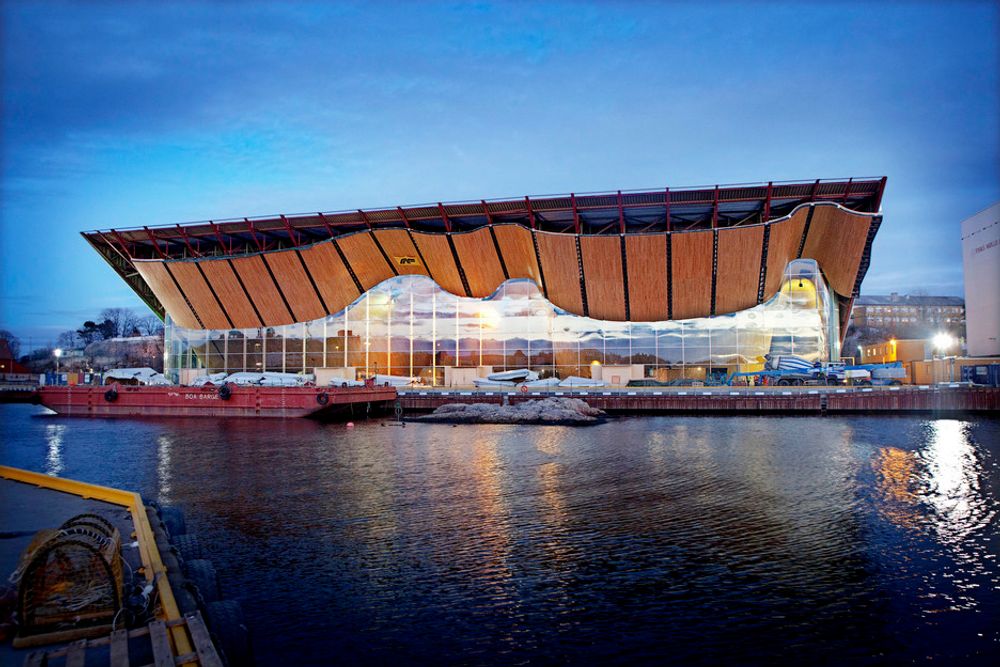 KILDE TIL VEKST: Kulturhuset Kilden i Kristiansand, som AF Gruppen fører opp, symboliserer en region med vekst. I Agder-fylkene og Rogaland vil AF Gruppen mer enn doble omsetningen.