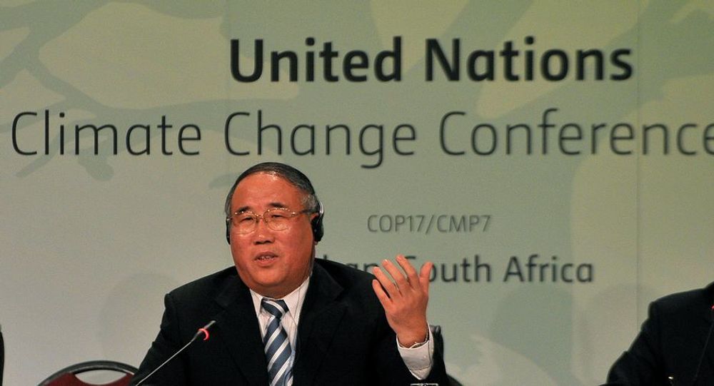 Kina stiller vilkår for en ny klimaavtalen. Her den kinesiske delegasjonslederen under klimaforhandlingene i Durban, Xie Zhenhua