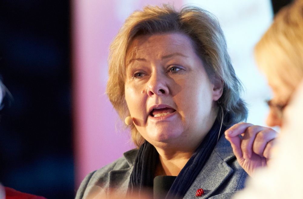 ØNSKER DEBATT: Høyre-leder Erna Solberg vil diskutere Statoils rolle på norsk sokkel.