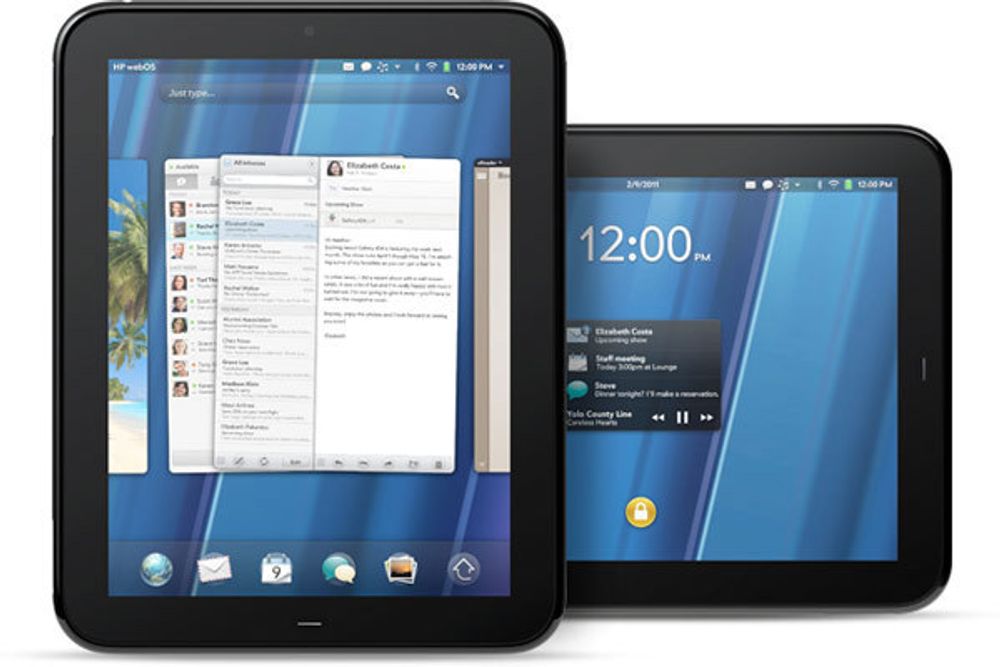 HPs TouchPad har like stor skjerm og samme oppløsning som iPad.