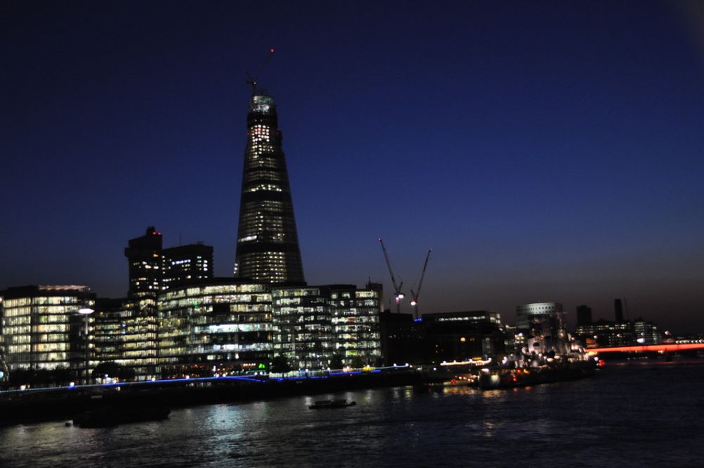 THE SHARD: Skyskraperen rager 310 meter over London.