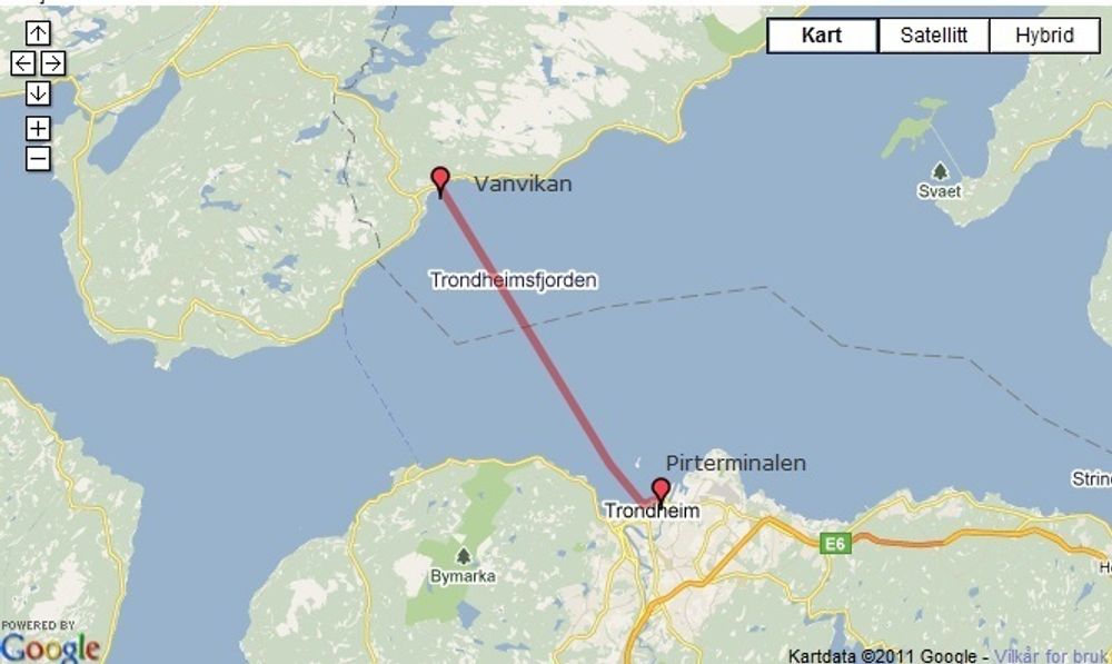 KJAPP TUR: Kollektivselskapet AtB forbereder anbudspapirene til ny kontrakt på sambandet Trondheim-Vanvikan. Overftarten er på ca. 25 minutter.