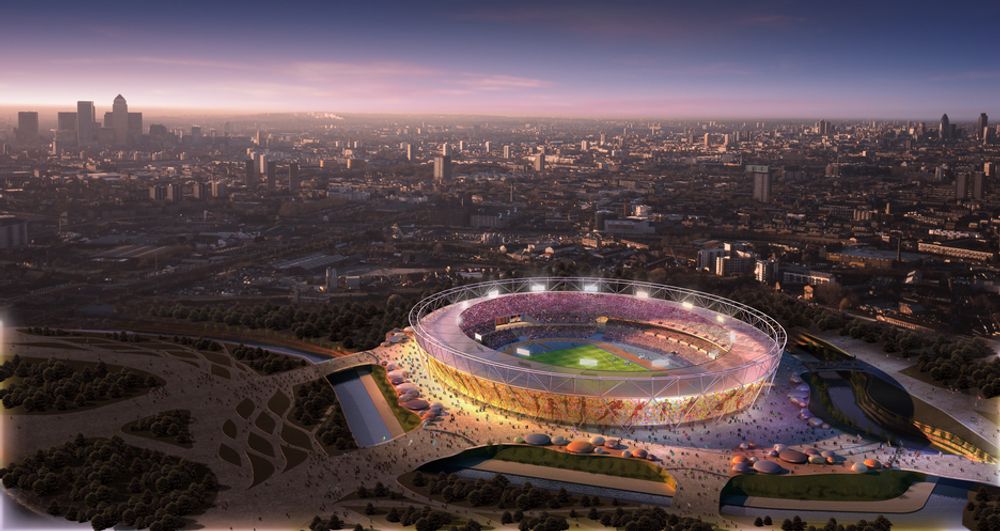 STADION: Rendering av OL-stadion i London.