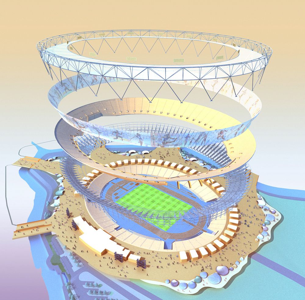 BYGGESETT: CGI rendering av OL-stadion.
