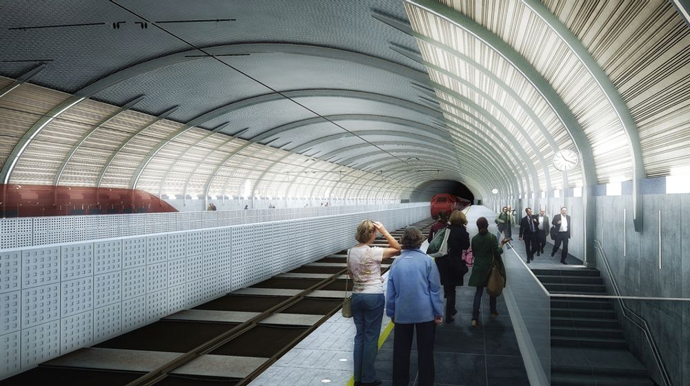 Nye Holmestrand stasjon skal stå ferdig i desember 2015, tilpasset en hastighet på 250 kilometer i timen.