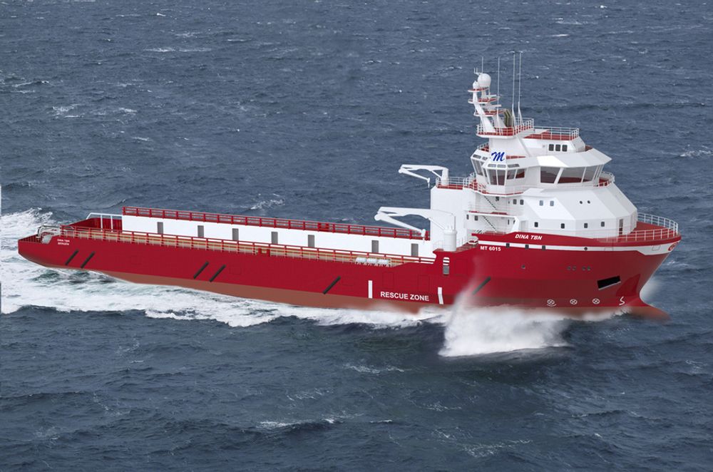 BREDT BRUKSOMRÅDE: Myklebusthaug Offshore har  bestilt et flerbruks forsyningsskip med isklasse ICE 1B fra Kleven Maritime. Design: MT 6015 MPSV fra Marin Teknikk.