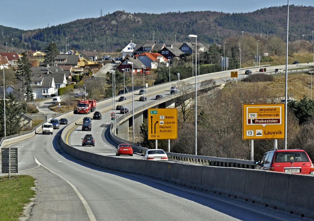 E 39 gjennom Sandnes kommune inngår i området Stavanger. Risa ligger godt an til å få ansvaret for drift og vedlikehold av dette området i fem år.