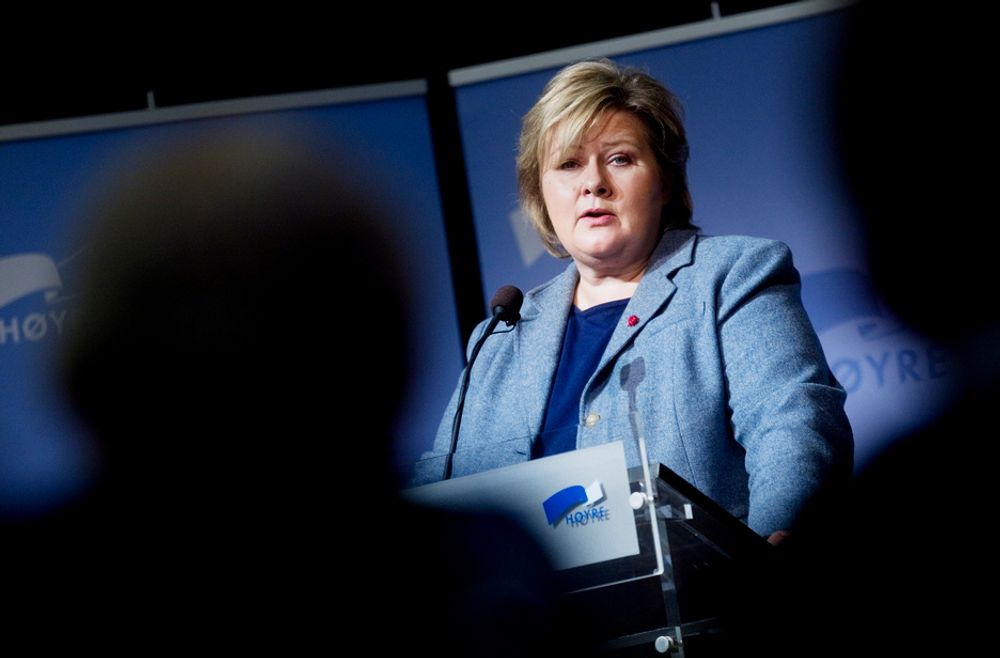 DÅRLIG LØSNING: - Et kompromiss om Lofoten vil bli problematisk, sier Høyre-leder Erna Solberg til Teknisk Ukeblad.