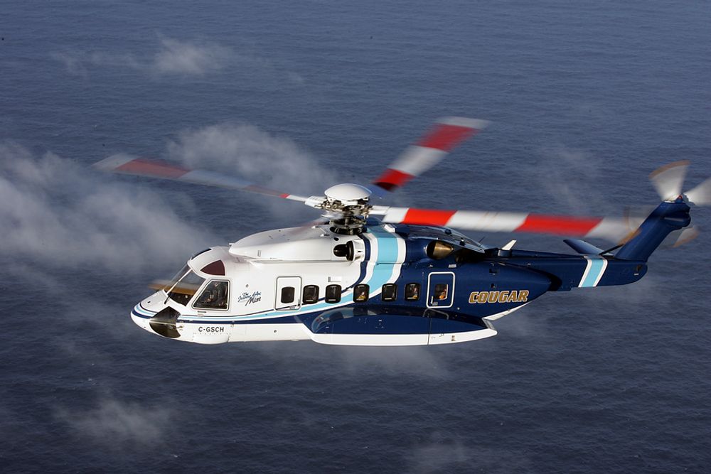 Det var en slik S-92-maskin fra Cougar Helicopters som styrtet i Atlanterhavet for nøyaktig ett år siden.