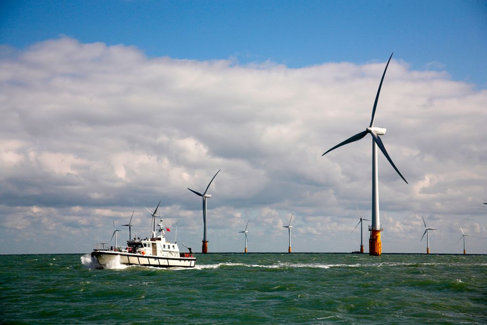 STØRST I VERDEN: Vindparken Thanet utenfor England er verdens største havvindpark med 300 MW installert effekt. Dermed er danske Horns Rev 2 danket ut.