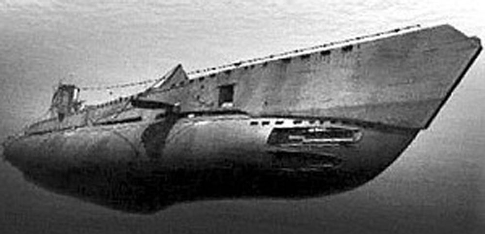 Vraket av den tyske ubåten U-864 ligger på havbunnen utenfor Fedje i Hordaland. 