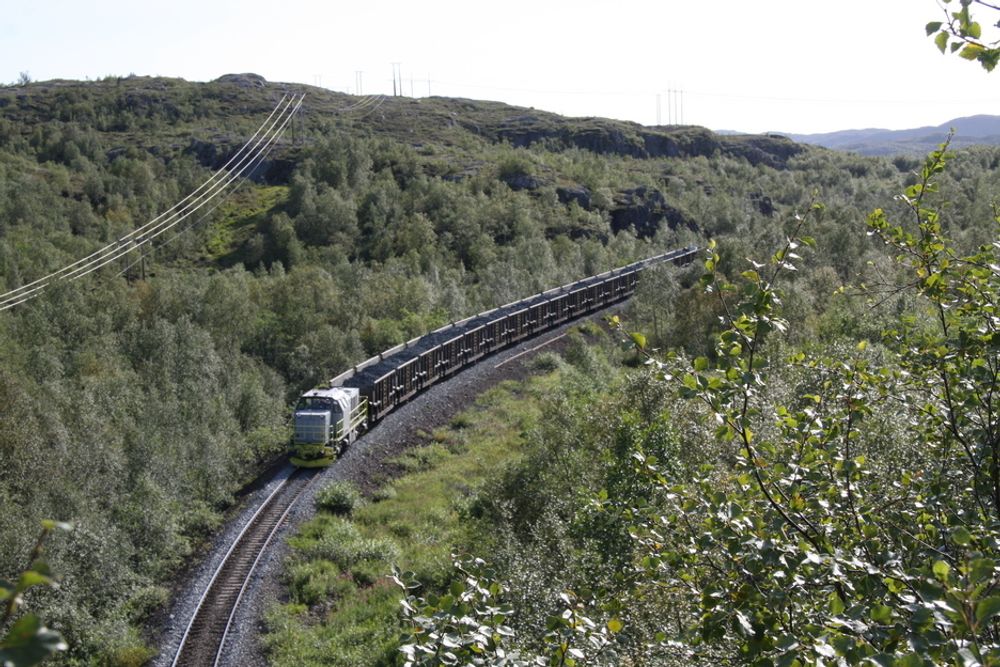PÅ VEI NED: Toget er 225 meter langt og bruker 800 meter på å stoppe.