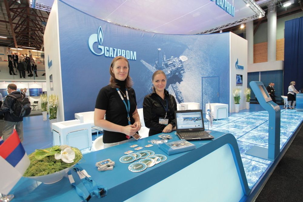 RUSSLAND: Gazprom var representert med en stor stand på ONS.