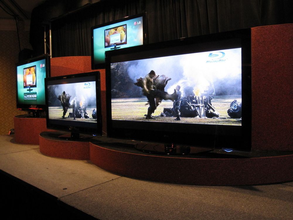 LG-TV-er på CES i Las Vegas.