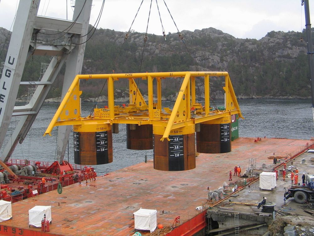BRØNNRAMME: Produskjonssystemet på havbunnen er levert av Aker Solutions.