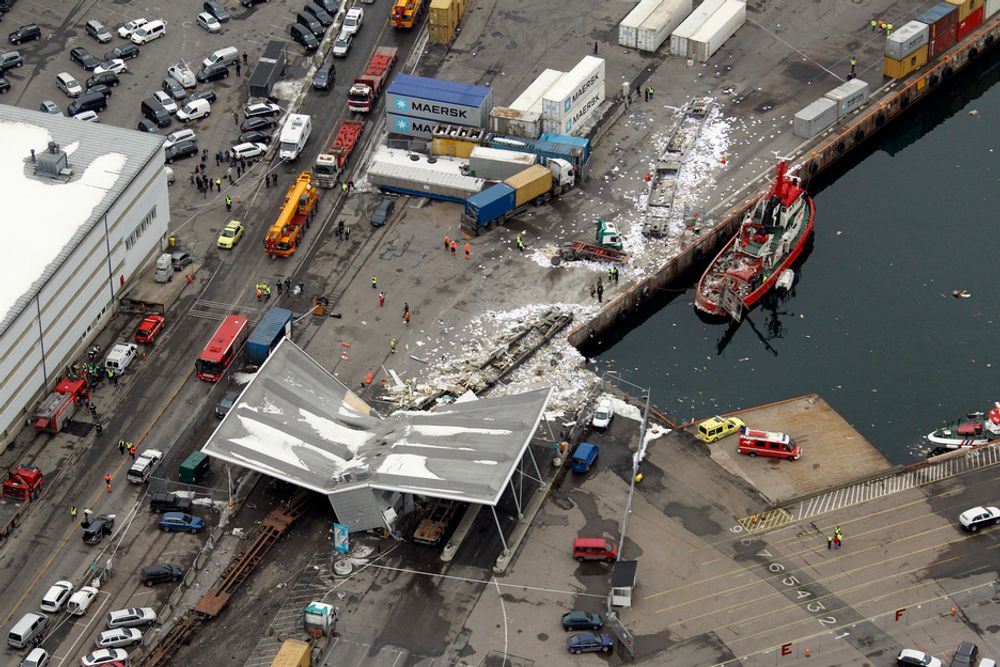 Uten kontroll braste 16 godsvogner inn på terminalområdet på Sjursøya i Oslo i svært høy hastighet 24. mars. Tre menn mistet livet og fire ble skadet.