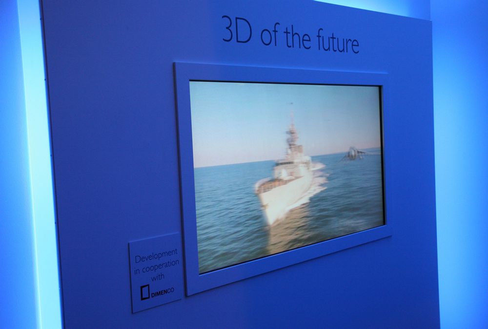 IFA: Selskapet Dimenco har i samarbeid med Philips utviklet denne prototypen på en 3D-TV du kan se på uten 3D-briller. Dette er noe som vil komme for fullt om noen år.
