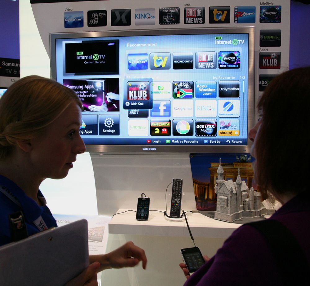 IFA: Samsung satser på innhold og applikasjoner for TV-er koblet til internett.