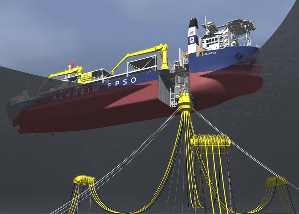 ROTERE: Arendalsbedriften APL leverer svivelsystemet som båten skal kobles til. Skipet kan rotere rundt denne.