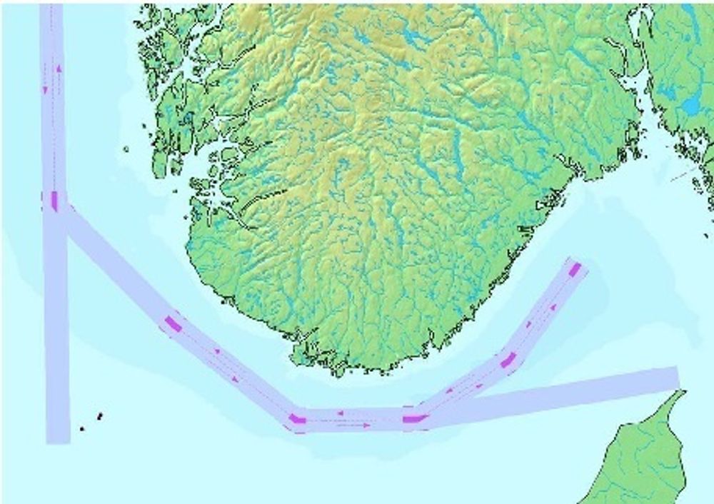 SØR: Farled utenfor Sørlandet skal sikre at skip ikke driver på land og grunnstøter. Separasjonsfelt for trafikk i ulik retning hindrer kollisjoner.
