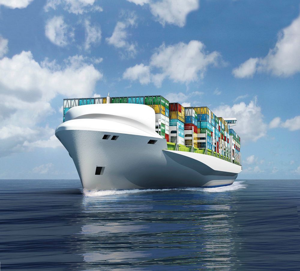 QUANTUM: I fjor lanserte DNV konseptet for nytt containerskip med nytt skrog og mindre behov for ballastvann.